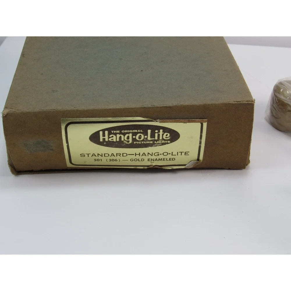Hang-O-Lite Standard Gold Enameled Picture Light No 501 Vintage